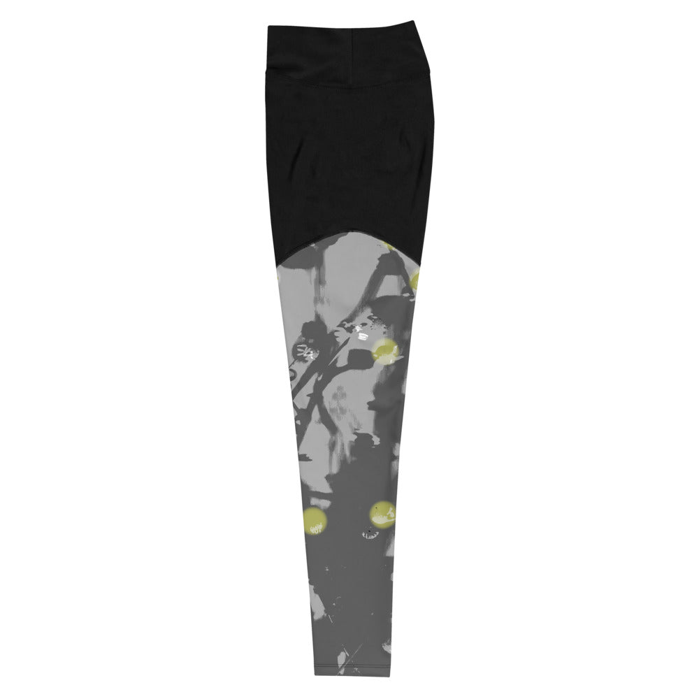 Chamomile Print Sports Leggings- Art by Delesslin George-Warren – Catawba  Cultural Preservation Project