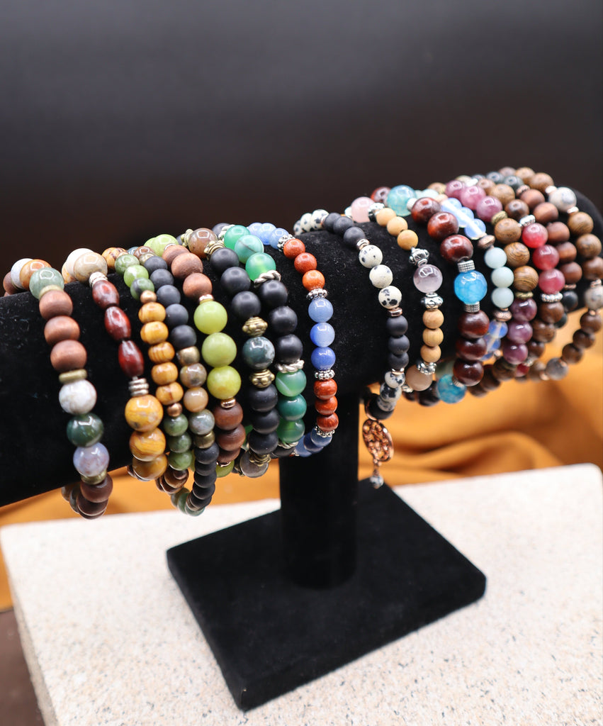 Natural Stone Bracelets by Bobby R. Blue